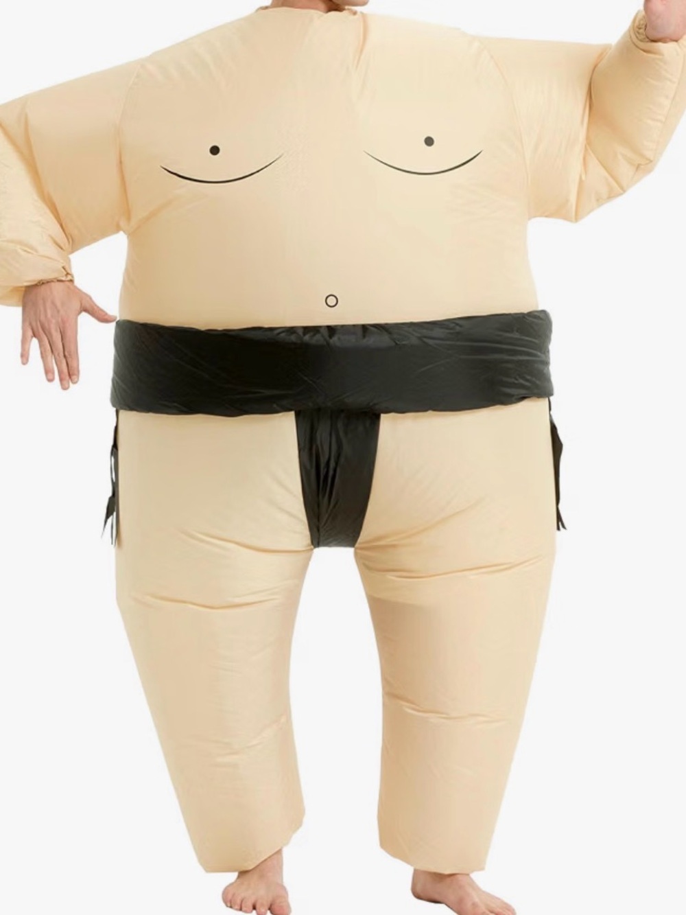 Amazon Inflatable Sumo Wrestler Costume in Beige and Black